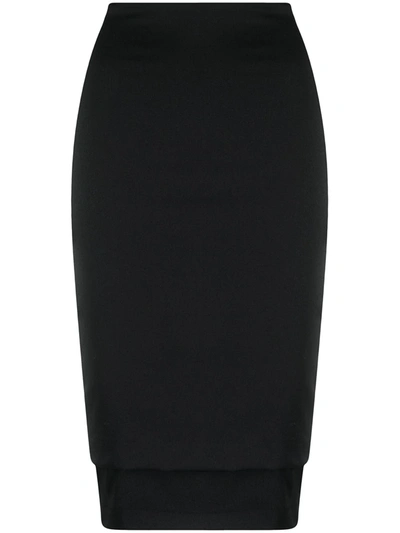 Pre-owned Dolce & Gabbana 1990s High-waisted Pencil Skirt In Black