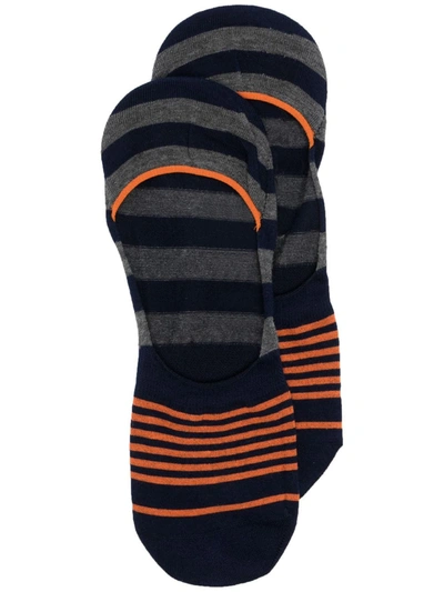 Hogan Striped Invisible Socks In Blue