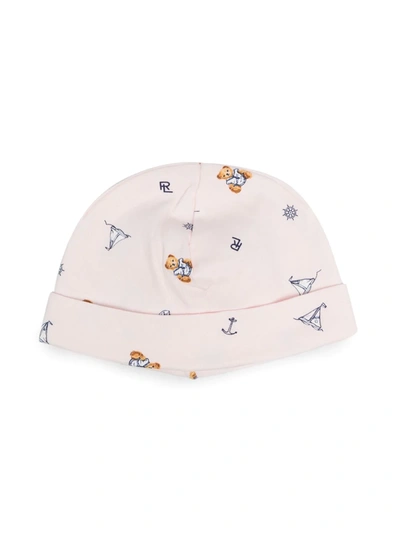 Ralph Lauren Babies' Polo Bear-print Hat In Pink