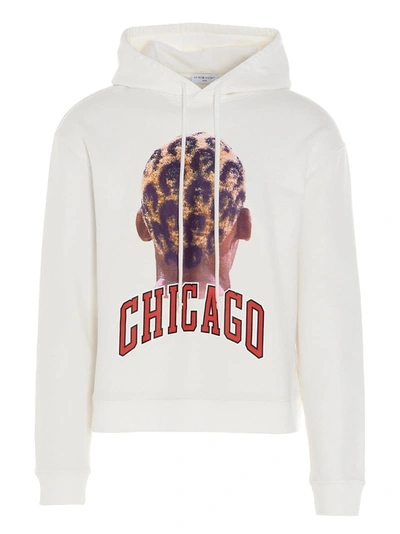 Ih Nom Uh Nit Chicago Graphic Print Hoodie In White