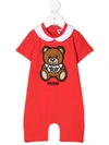 MOSCHINO EMBROIDERED TEDDY BEAR ROMPER