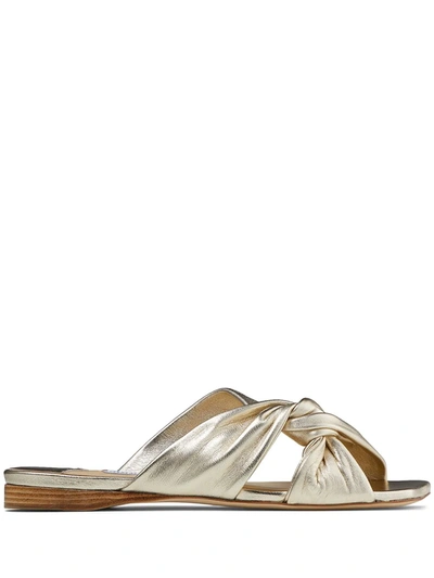 Jimmy Choo Narisa 90mm Wedge Sandals In Gold