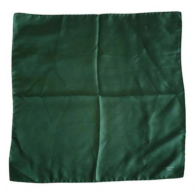 Pre-owned Lanvin Green Silk Silk Handkerchief