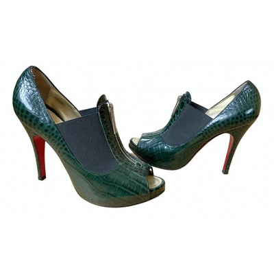 Pre-owned Luciano Padovan Leather Heels In Green