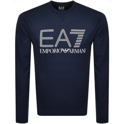 Ea7 Emporio Armani Logo Sweatshirt Navy