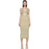 JACQUEMUS TAUPE & GREEN 'LA ROBE PILA' DRESS