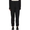 WE11 DONE BLACK EMBROIDERED LOGO PATCH JOGGER LOUNGE PANTS