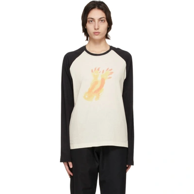 We11 Done Off-white & Black Monster Long Sleeve T-shirt