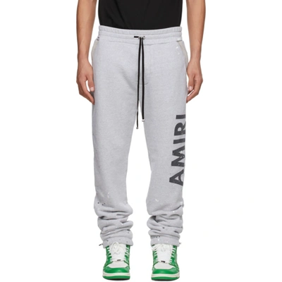 Amiri Army Side Logo Jogging Trousers In Grey