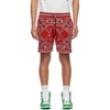 Amiri Men's Drawstring Bandana-print Shorts In Red