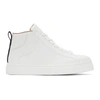 Chloé Lauren Scalloped Leather High-top Sneakers In White