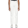 Citizen Of Humanity Isola Cropped Bootcut Recycled Leather-blend Pants In Porcelain