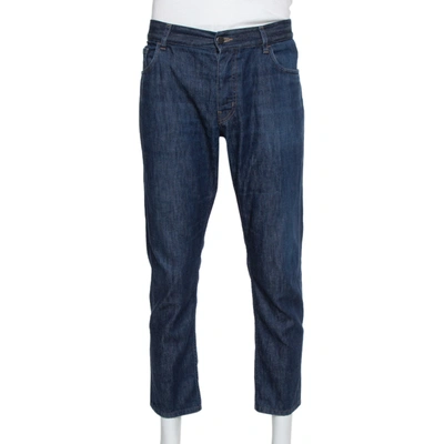 Pre-owned Prada Navy Blue Denim Straight Leg Jeans Xl