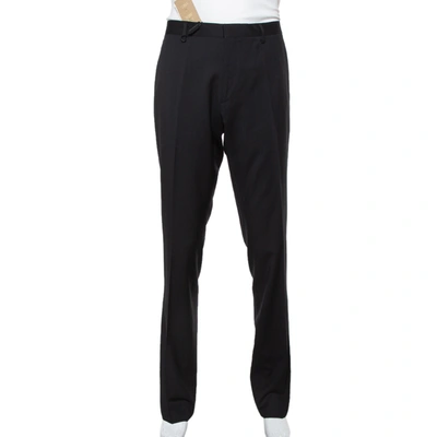 Pre-owned Burberry Black Wool Millbank Tailored Trousers Xl