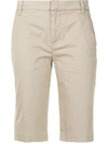 Vince Coin Pocket Stretch Cotton Bermuda Shorts In Brown