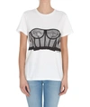 ALEXANDER MCQUEEN ALEXANDER MCQUEEN BUSTIER PRINT CREWNECK T