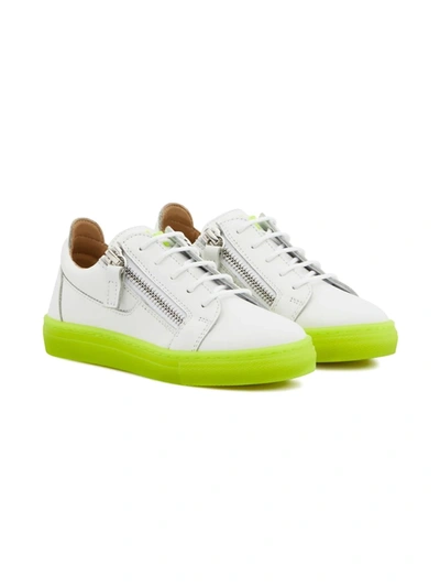 Giuseppe Junior Babies' Two-tone Low-top Sneakers In White