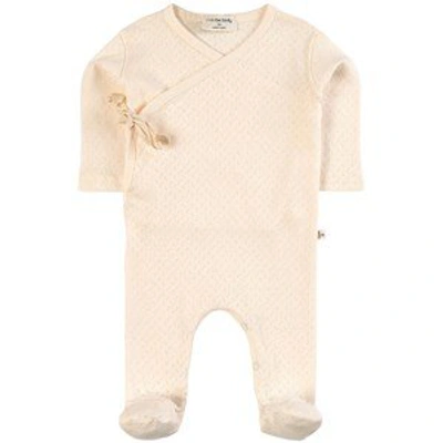 1+ In The Family Ecru Sonia Footed Baby Body In Cream
