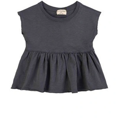 1+ In The Family Babies' Anthracite Sara Top In Blue