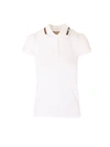 GUCCI COLLAR EMBROIDERY POLO SHIRT IN WHITE