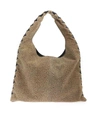 BORBONESE MEDIUM CHELSEA BAG IN BEIGE AND BROWN