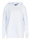 Msgm Metallic-logo Cotton Hoodie In White