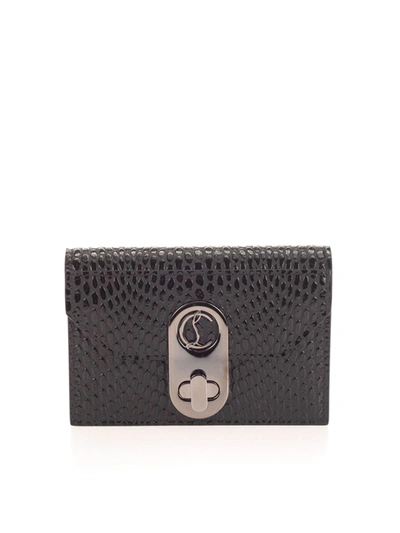 Christian Louboutin Removable Strap Elisa Card Holder In Black