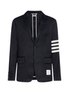 Thom Browne Unconstructed 4-bar Single-breasted Blazer In Navy