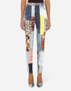 Dolce & Gabbana Patchwork Printed Cotton-blend Skinny Jeans