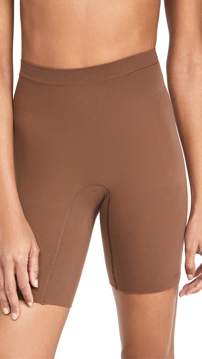 Spanx Power Shorts In Chestnut Brown