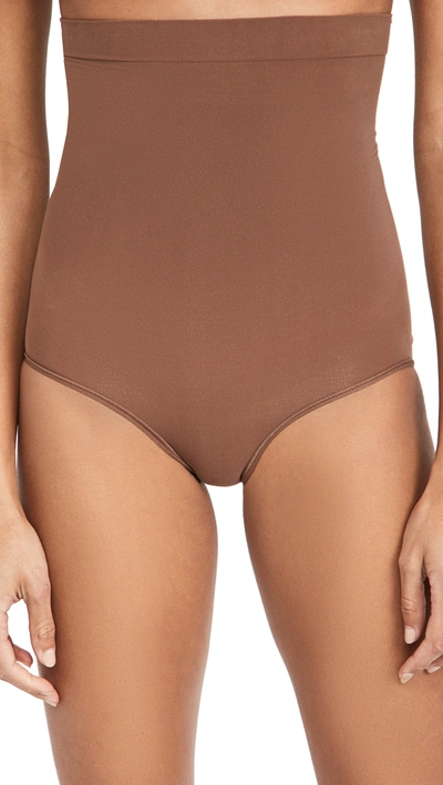 Spanx Power Series Medium Control Higher Power Panty In Chestnut Brown