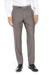 Ted Baker Jerome Trim Fit Soft Constructed Stretch Wool Blend Tapered Leg Pants In Taupe