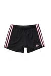 Adidas Originals Kids' 3 Stripe Shorts In Blk/ltpink
