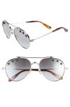 Givenchy 58mm Star Aviator Sunglasses In 0010-go