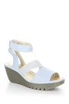 Fly London Yode Wedge Sandal In 005 Sky Blue Cupido
