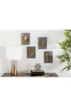 WILLOW ROW GOLD CONCRETE MODERN FLORAL WALL DECOR,758647553471