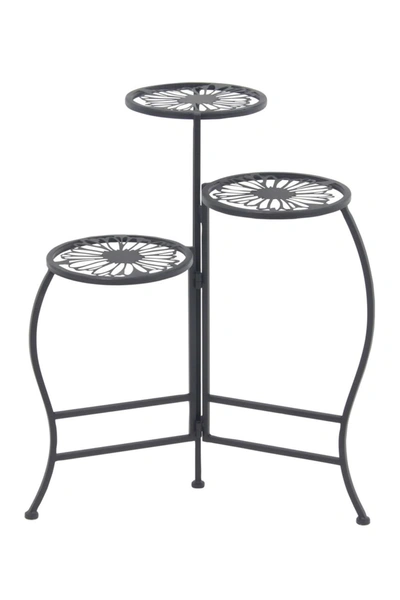 Willow Row Black Folding Plant Stand