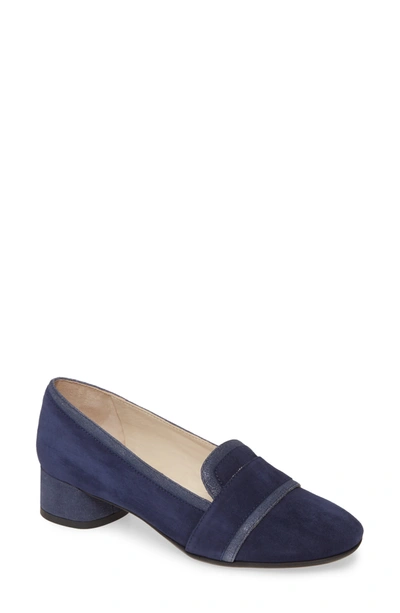 Amalfi By Rangoni Rozzana Cashmere Suede Loafer In Navy Cashmere