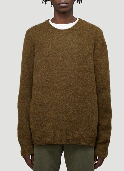 Helmut Lang Texured Knit Jumper In Green