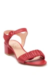 AGL ATTILIO GIUSTI LEOMBRUNI LEATHER BLOCK HEEL SANDAL,194556066709