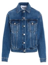 MSGM MSGM LOGO PRINTED DENIM JACKET