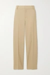 VINCE WOOL-BLEND TWILL STRAIGHT-LEG PANTS