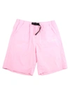 Msgm Cotton Bermuda Short In Pink