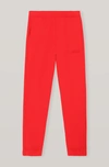 Ganni Tapered Sweatpants Flame Scarlet Size L