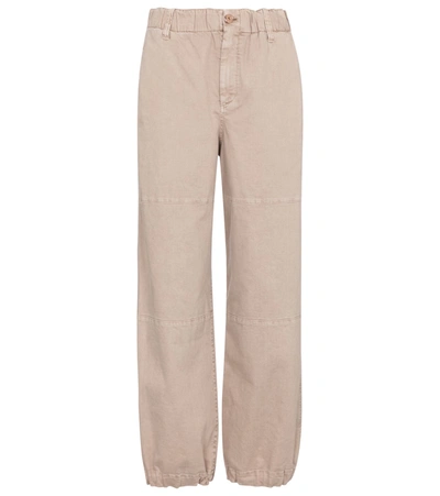 Brunello Cucinelli High-rise Wide-leg Trousers In Beige