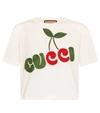 GUCCI EMBROIDERED COTTON T-SHIRT,P00534779