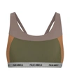 Palm Angels Colour-block Panelled Sports Bra In Multicoloured