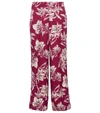 DOROTHEE SCHUMACHER STRUCTURED FLORALS HIGH-RISE STRAIGHT PANTS,P00553804