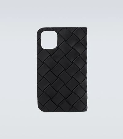 Bottega Veneta Intrecciato Iphone 11 Pro Holder In Black