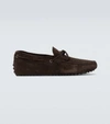 TOD'S GOMMINO SUEDE DRIVING SHOES,P00547227